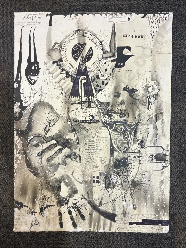 James Robinson - Abstract - Mixed Media on Paper (Unframed) Image 1++