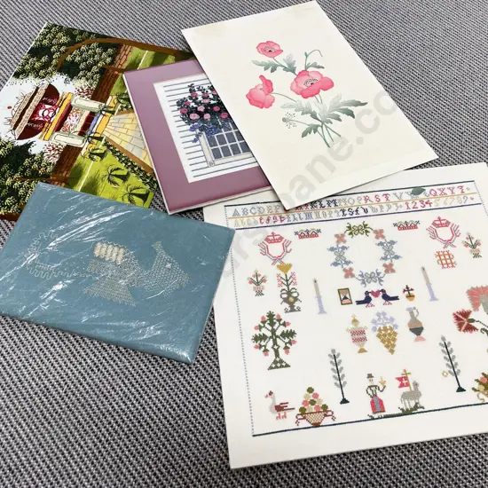 Qty of Assorted Unframed Embroideries