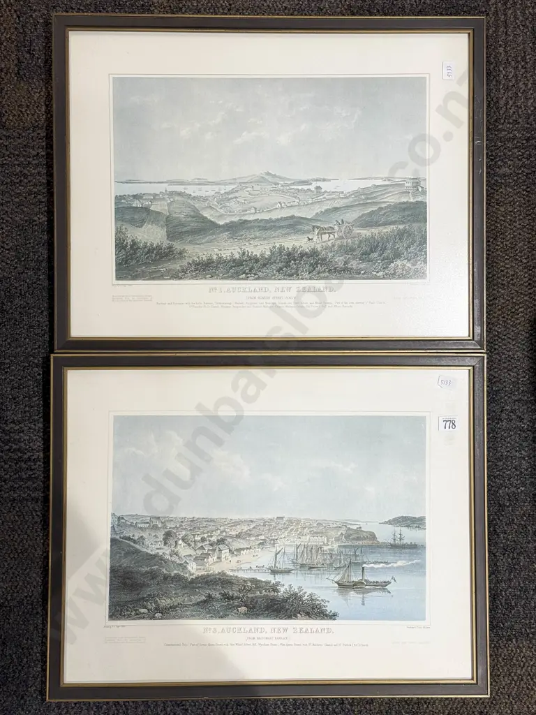 Two Framed NZ Historical Prints Image 1++