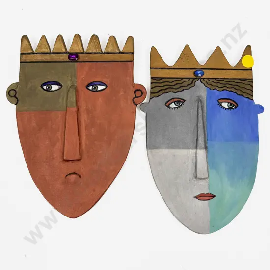 Two Pottery Wall Hangings