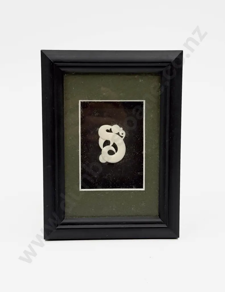 Small Framed Bone Carving Image 1++
