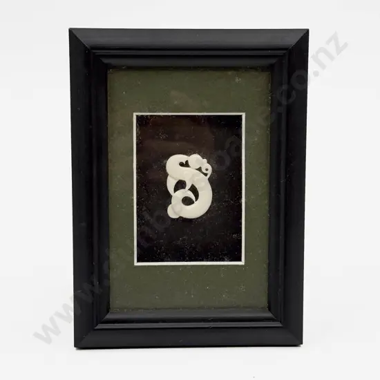Small Framed Bone Carving