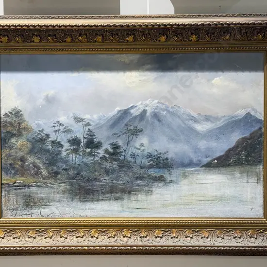 J W - Scenic Landscape - Oil on Canvas