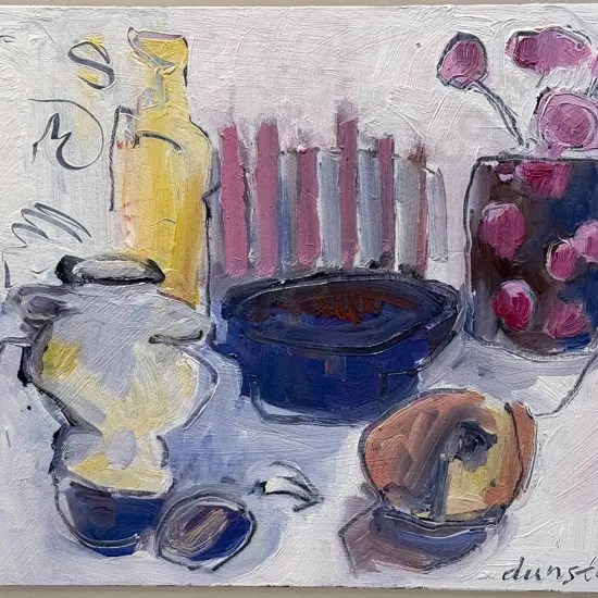 Signed Dunster - Still Life - Oil on Board