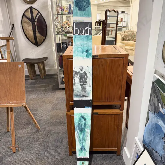 Jane Tan - "Simply Paradise" - Acrylic on Wooden Waterski