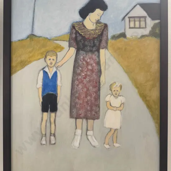 Judy Vaughan - "1940's Idyll" - Acrylic on Board