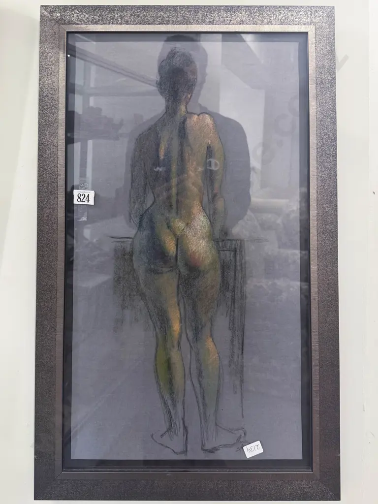 Indistinctly Signed - Nude Study - Pastel Image 1++