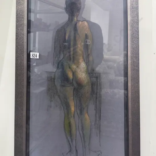 Indistinctly Signed - Nude Study - Pastel