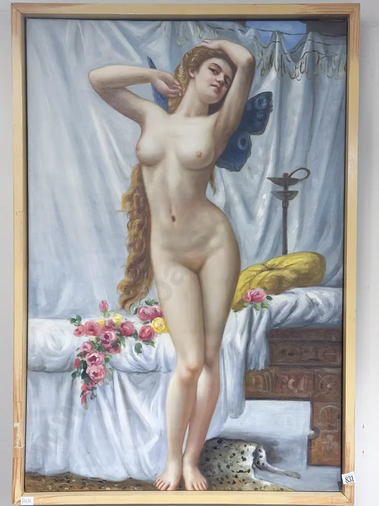 After Kejan Wang - "Awakening of Psyche" - Oil on Canvas Image 1++