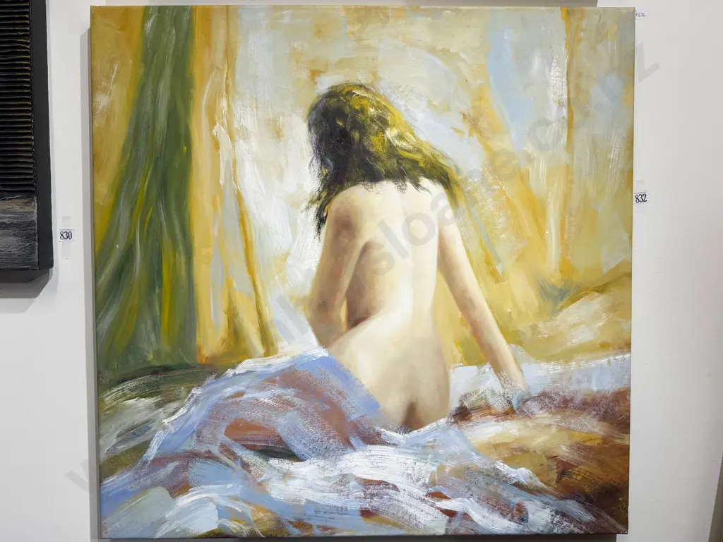 Unknown Artist - Nude Study - Oil on Canvas Image 1++