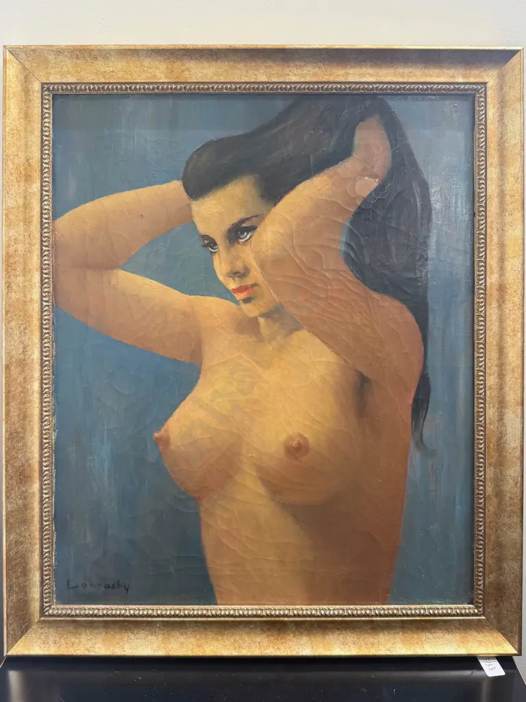 Signed Dobrosky - Nude Study - Oil on Canvas Image 1++