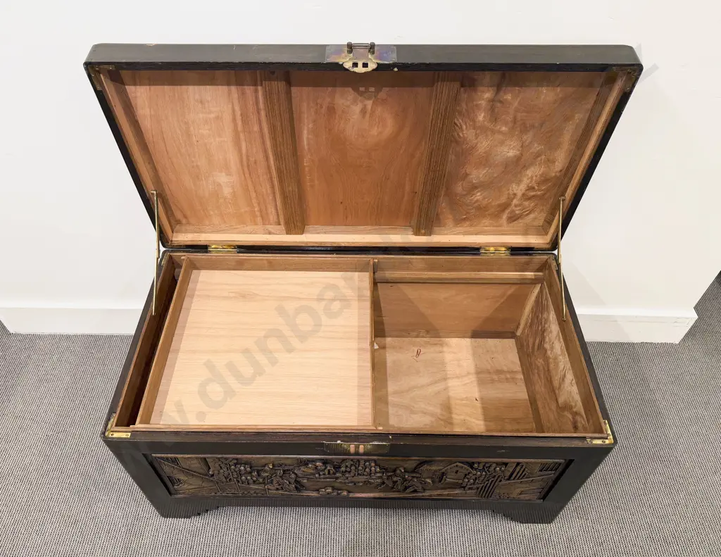 Carved Camphorwood Panel Chest Image 1++