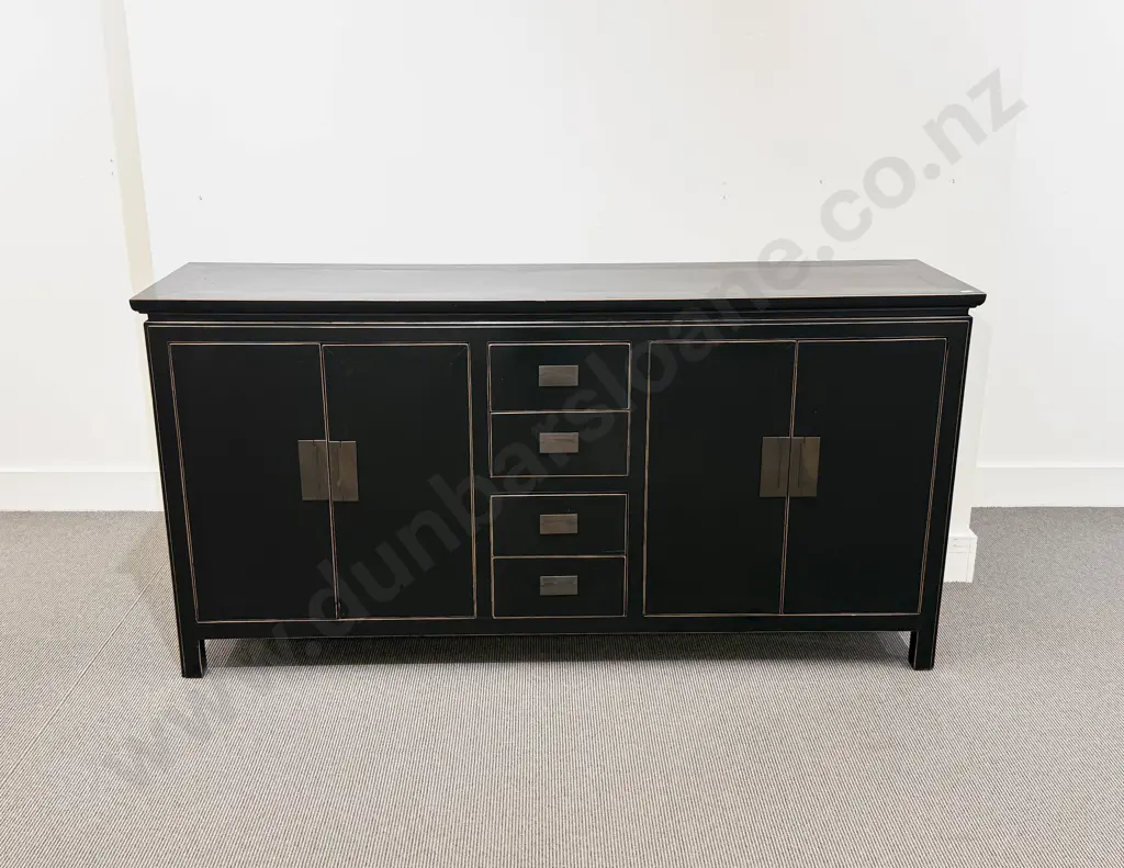 Chinese Black Lacquered Sideboard Image 1++