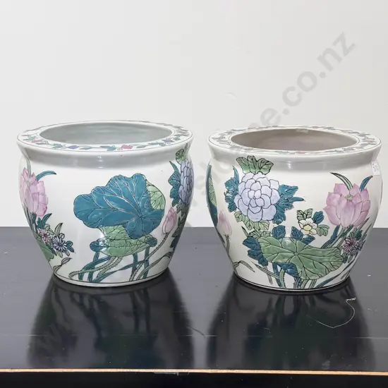 Pair of Small Chinese Planters