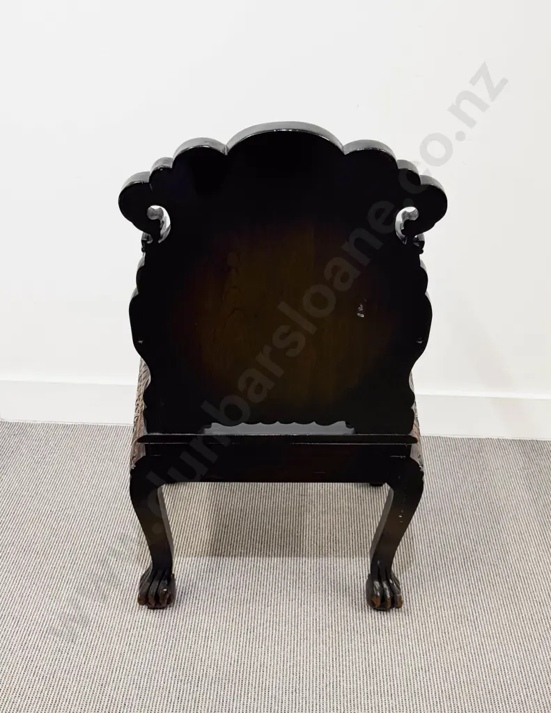 Chinese Hardwood Carved Open Armchair Image 1++