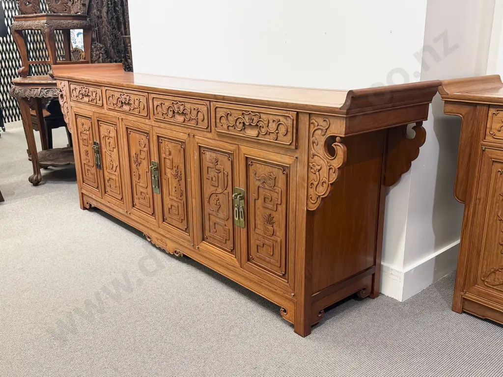 Large Chinese Rosewood Sideboard Image 1++