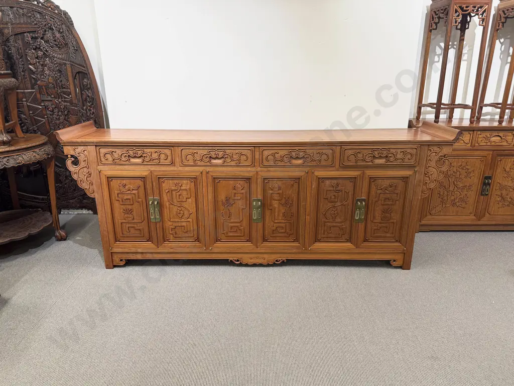 Large Chinese Rosewood Sideboard Image 1++