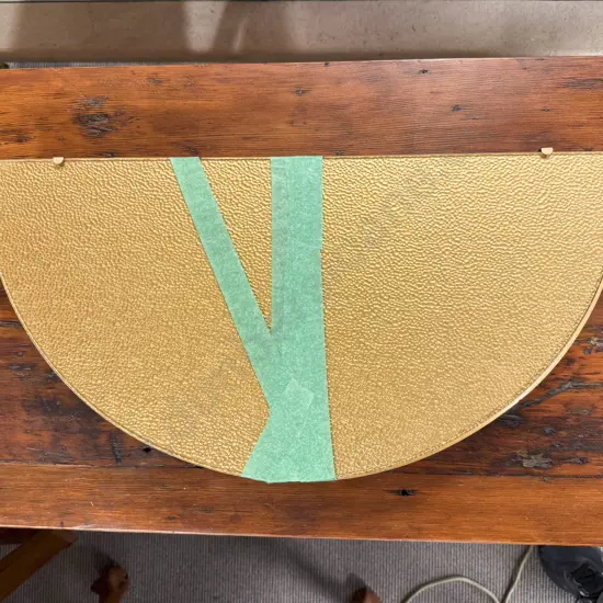 Gilt Painted Demi Lune Wall Mounted Table