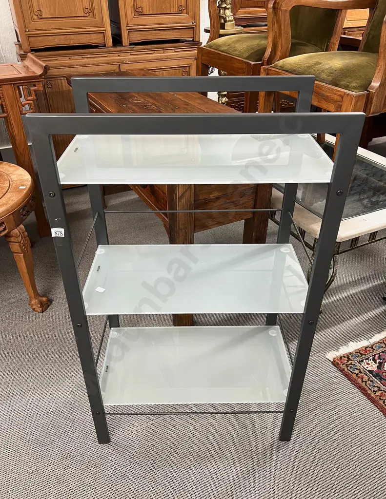 Modern Three Tier Open Shelving Unit Image 1++