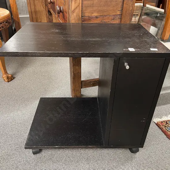 Modern Design Single Door Occasional Table on Castors
