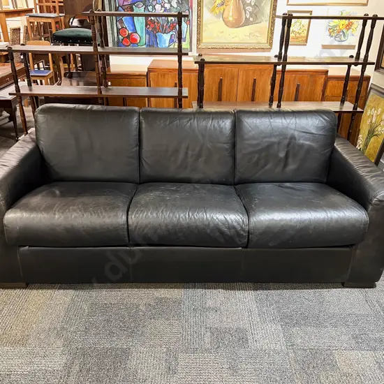 Natuzzi Leather Three Seater Sofabed