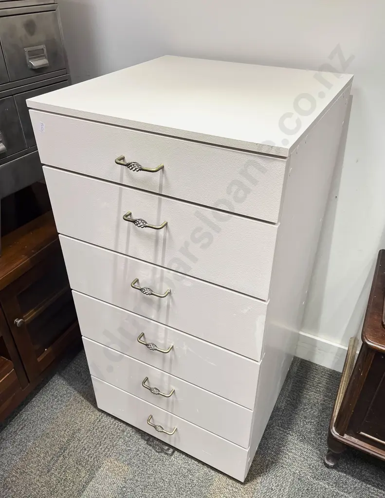 Modern Six Drawer Tallboy together with Small Occasional Table Image 1++