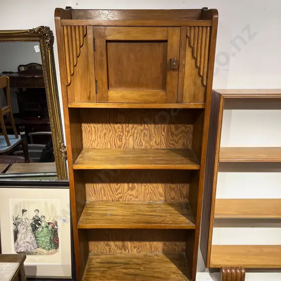 Kauri Bookcase with Cupboard to Top (Borer)