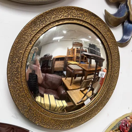 Gilt Framed Convex Wall Mirror