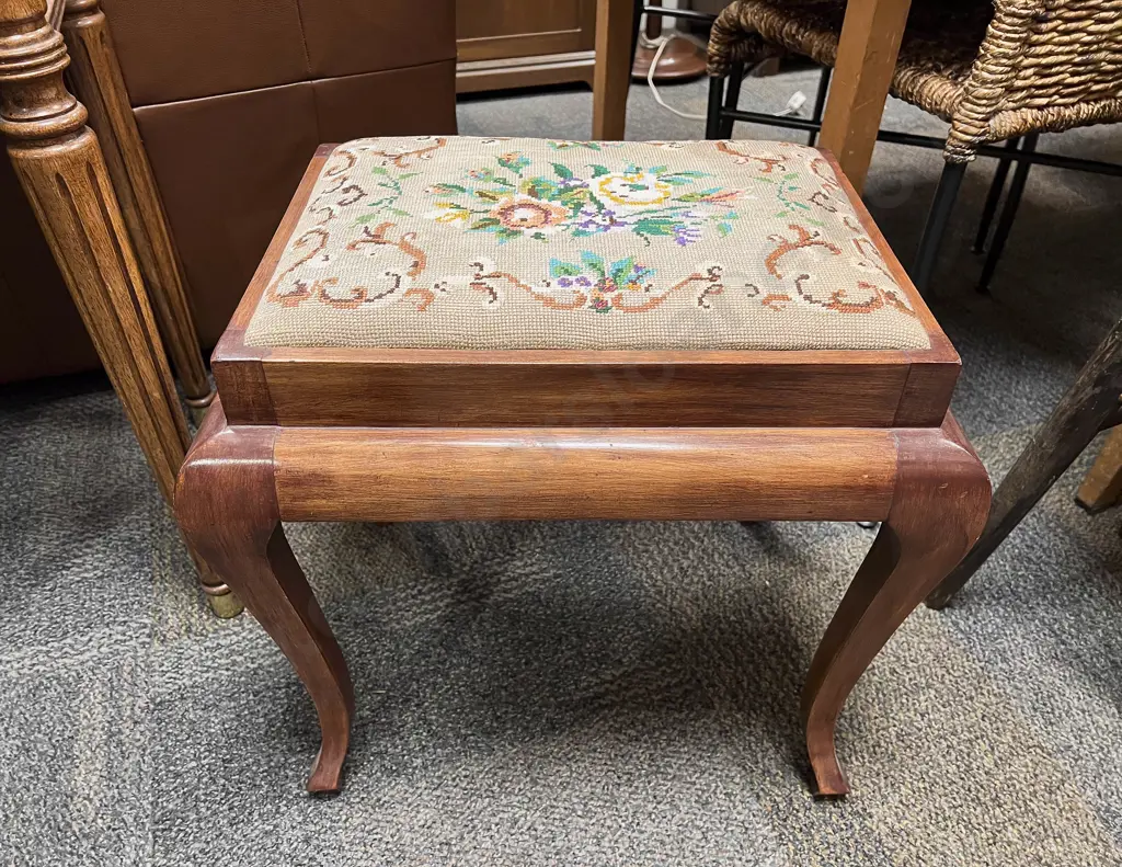 Tapestry Topped Stool Image 1++