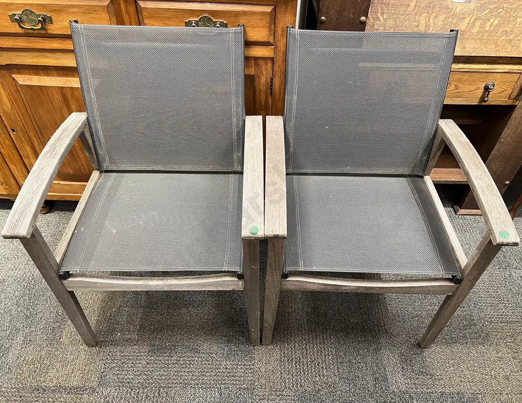 Pair of Outdoor Armchairs Image 1++