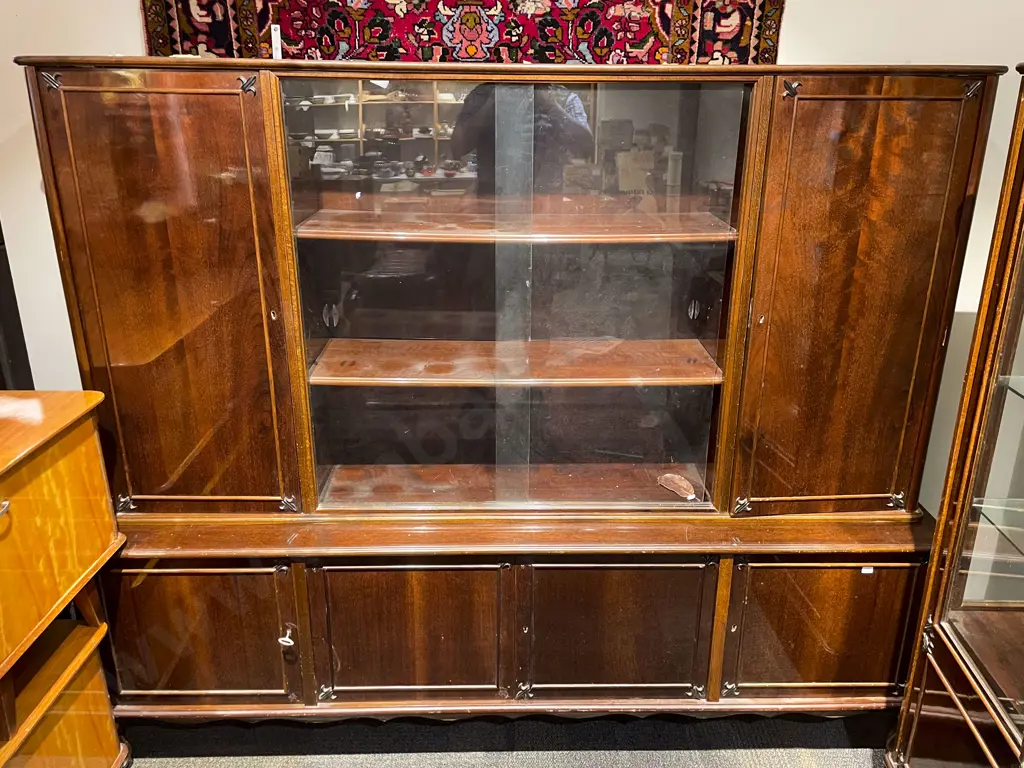 Large Mahogany China Display Cabinet Image 1++