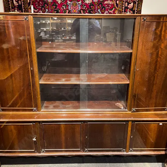 Large Mahogany China Display Cabinet