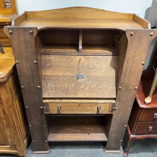 Arts & Crafts Oak Escritoire