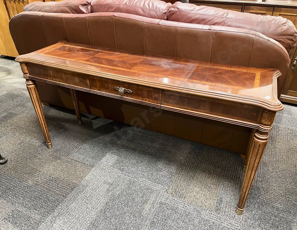 Inlaid Reproduction Single Drawer Console Table Image 1++