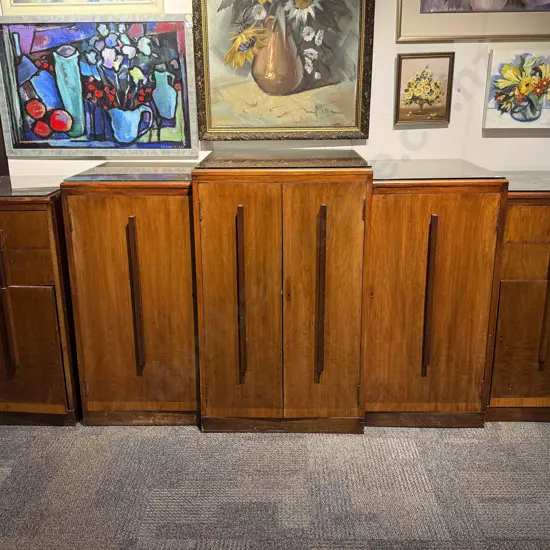 C1940's Modular Teak Sideboard together with Pair of Matching Side Cabinets
