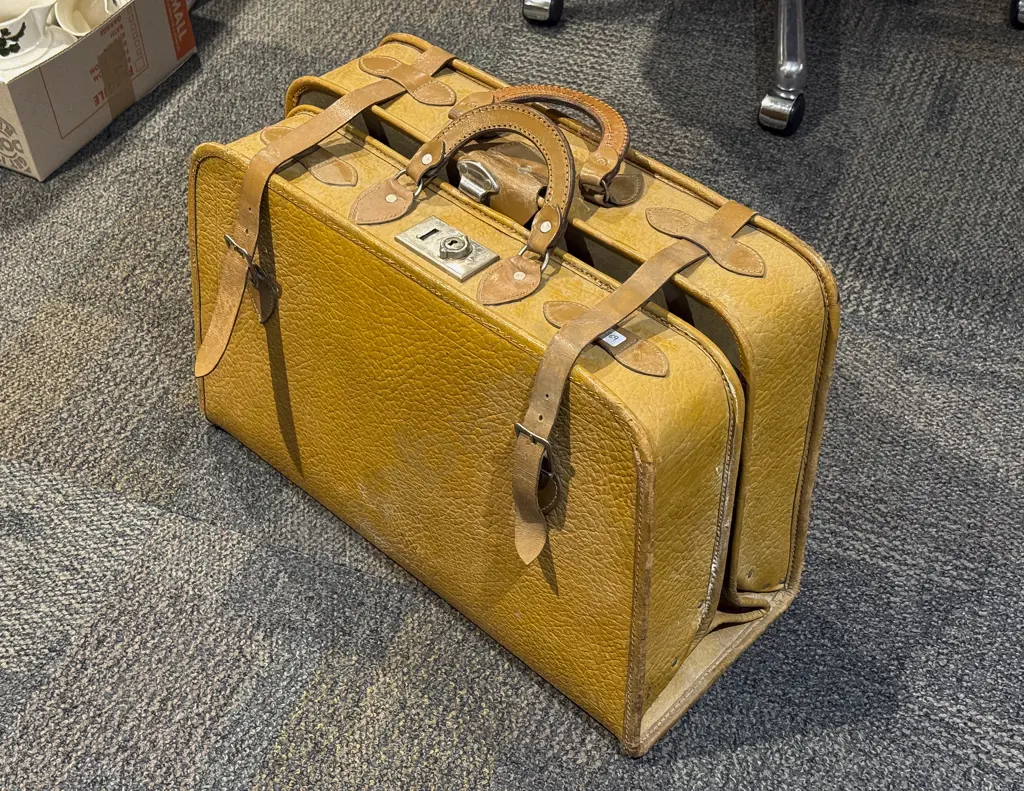 Vintage Leather Suit Case Image 1++