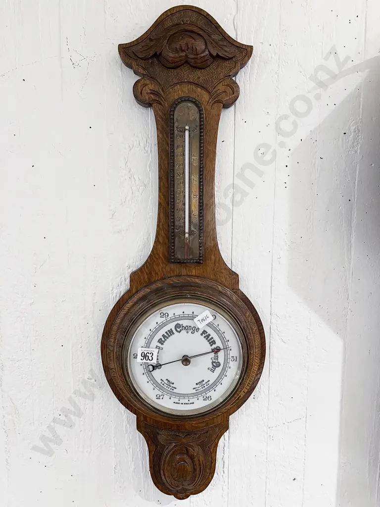 Vintage Wall Barometer/Thermometer Image 1++