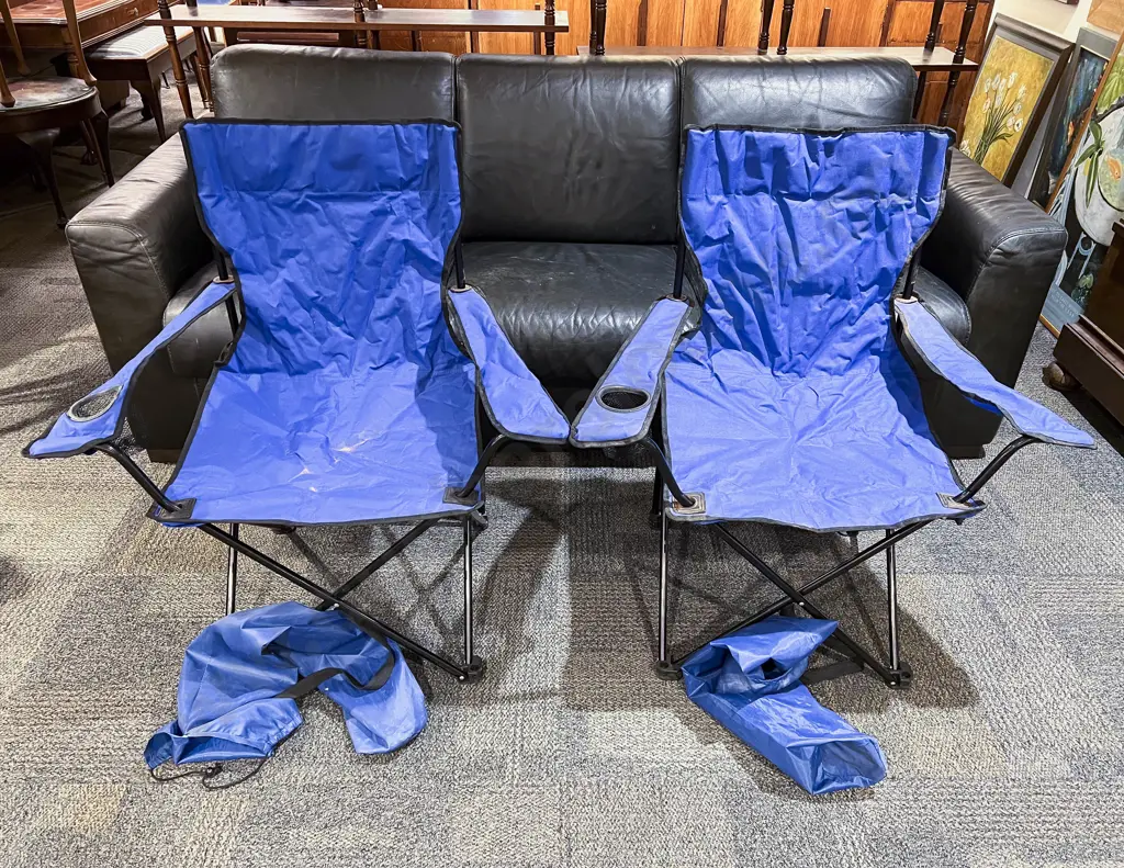 Two Folding Outdoor Camping Chairs Image 1++