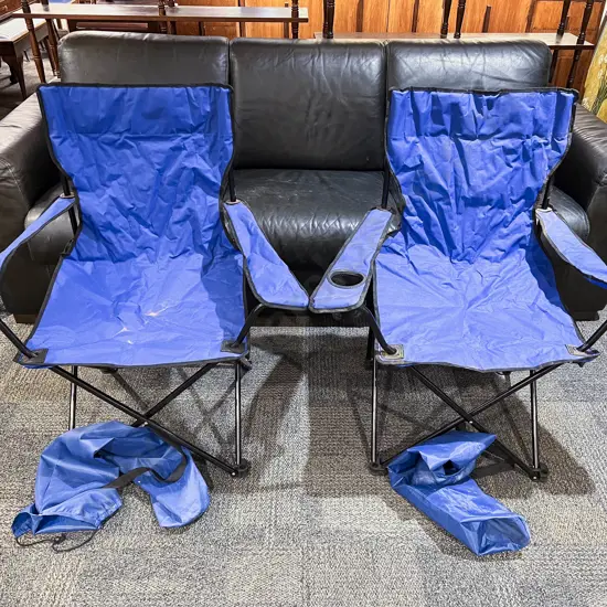 Two Folding Outdoor Camping Chairs