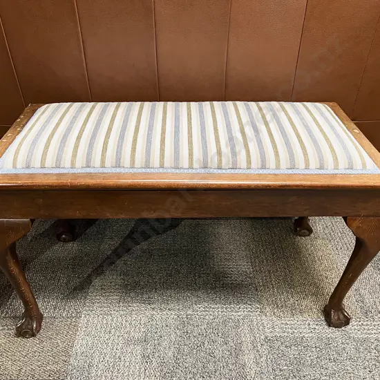 Rectangular Piano Stool with Tilt Top Compartment