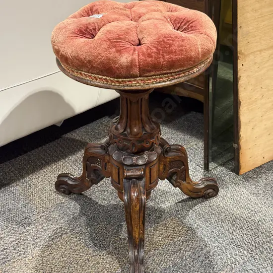 Victorian Revolving Piano Stool