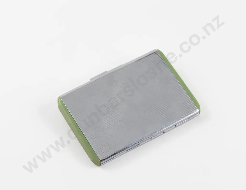 Art Deco Enamel and Synthetic Resin Powder Compact Image 1++