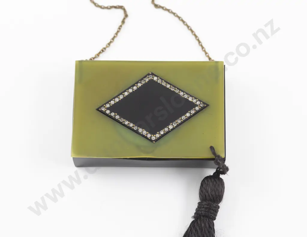 Art Deco Cheramy Celluloid Compact Vanity Purse Image 1++