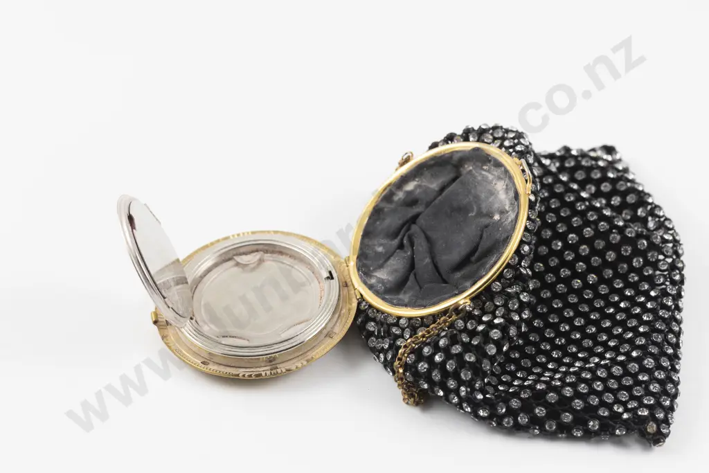 Mid 20th Century Rhinestone Evening Compact Purse Image 1++