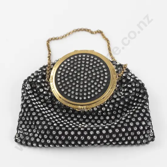 Mid 20th Century Rhinestone Evening Compact Purse
