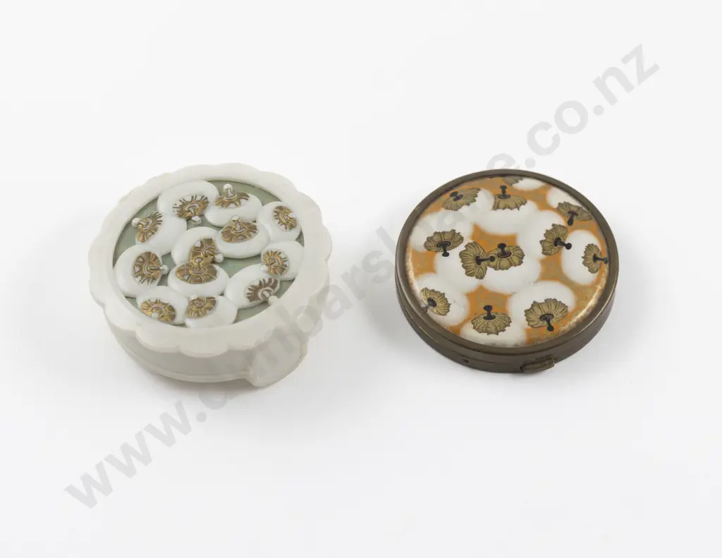 Early 20th Century Two Coty Floral Design Powder Compacts Image 1++