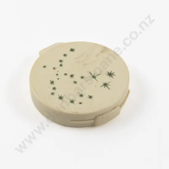 Mid 20th Century Max Factor Plastic Creme Puff  Compact