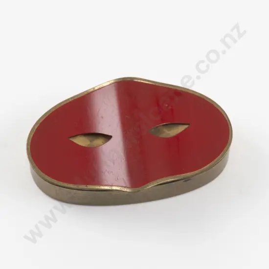 1940s Elizabeth Arden Red Enamel Masquerade Compact