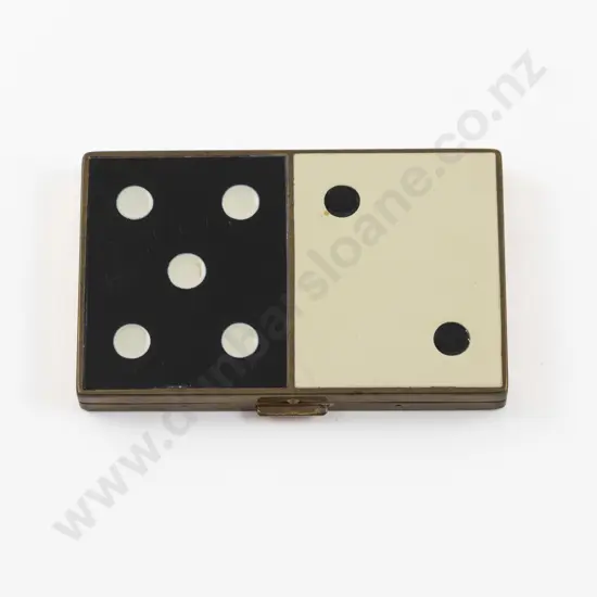 1940s Coty Enamel Domino Powder Compact
