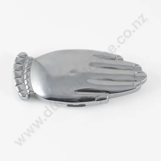1940s Volupte 'Golden Gesture' Hand Shaped Powder Compact